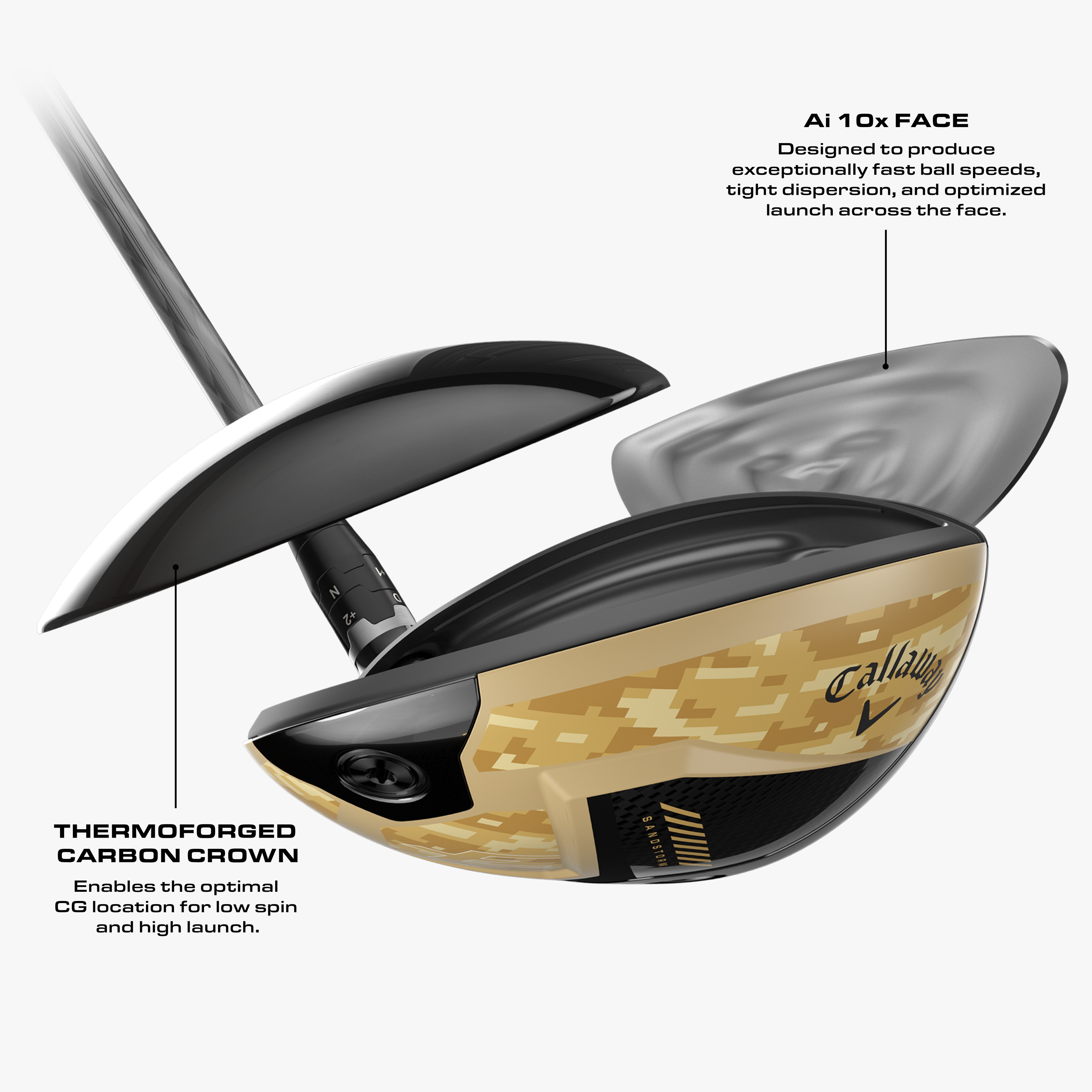 Callaway Golf Elyte Sandstorm Triple Diamond Max Driver | Callaway Callaway Golf Elyte Sandstorm Triple Diamond Max Driver | Callaway
