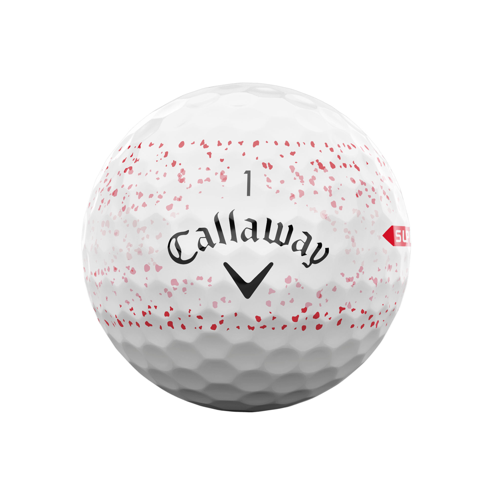 2023 Super Soft Red Splatter Overrun Golf Balls image 2