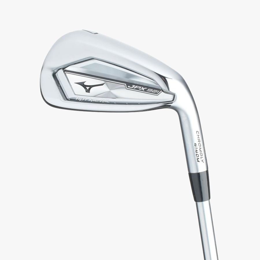 Mizuno JPX 921 Hot Metal iron showing the cavity-back design