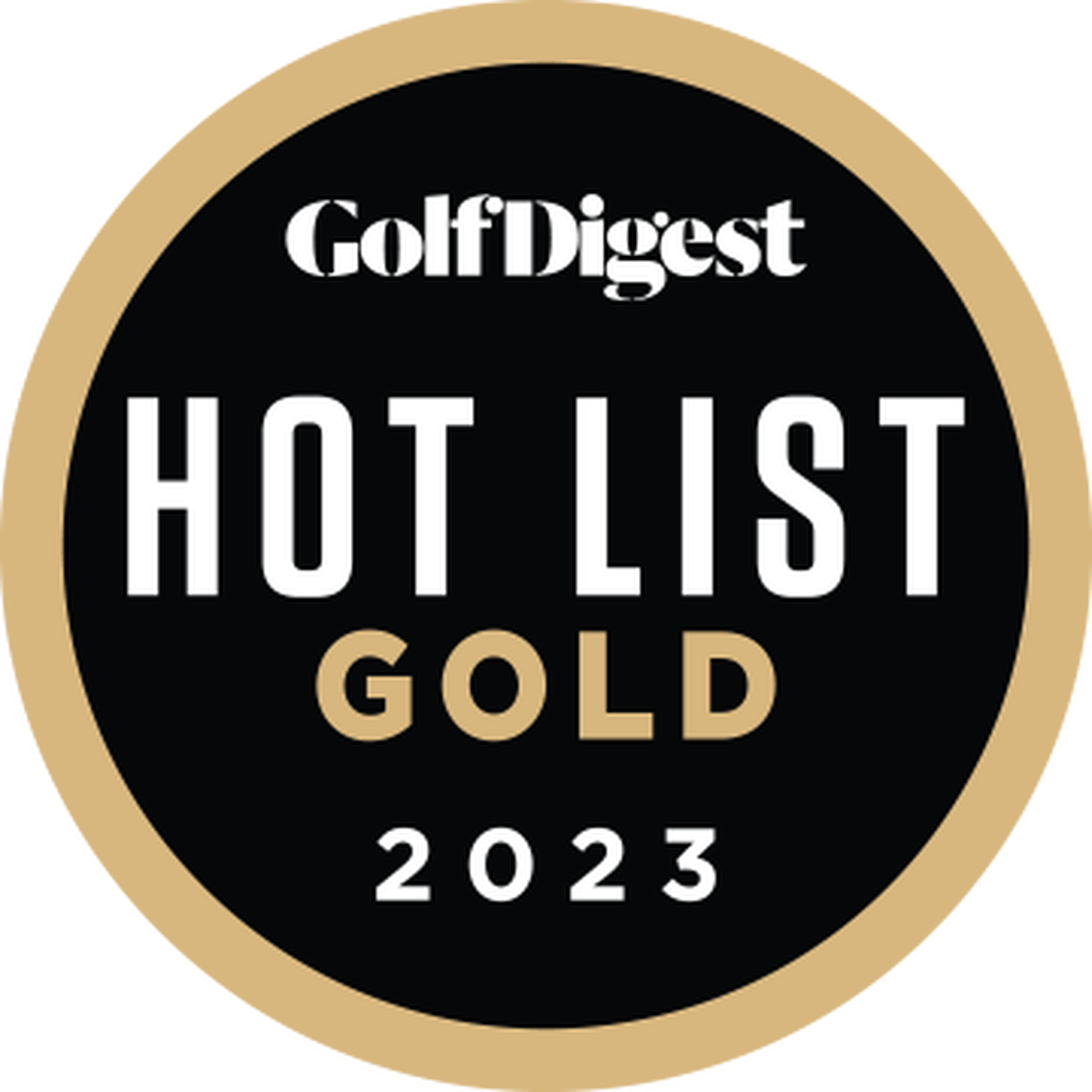 2023 golf digest hot list gold award badge
